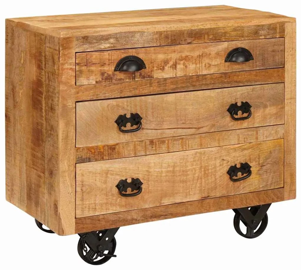 vidaXL Armário lateral com gaveta Castanho 70 x 38 x 63 cm