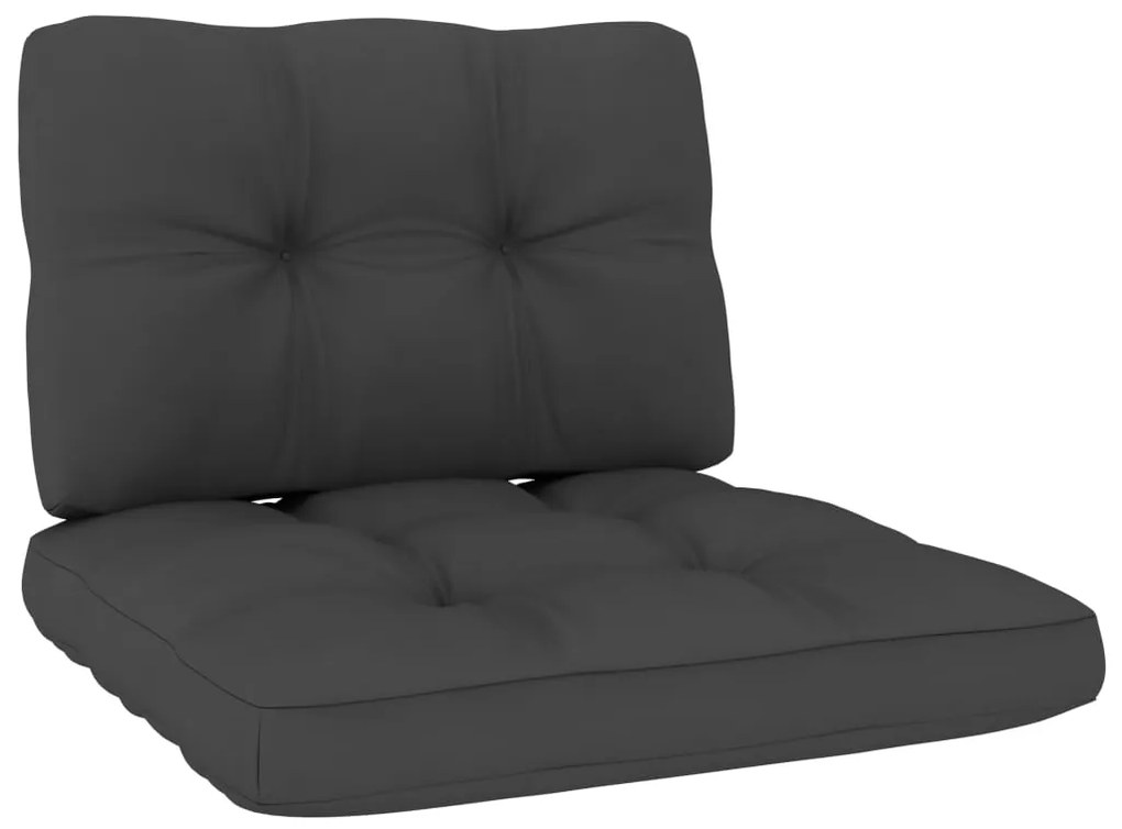 3 pcs conjunto lounge de jardim com almofadões pinho impregnado