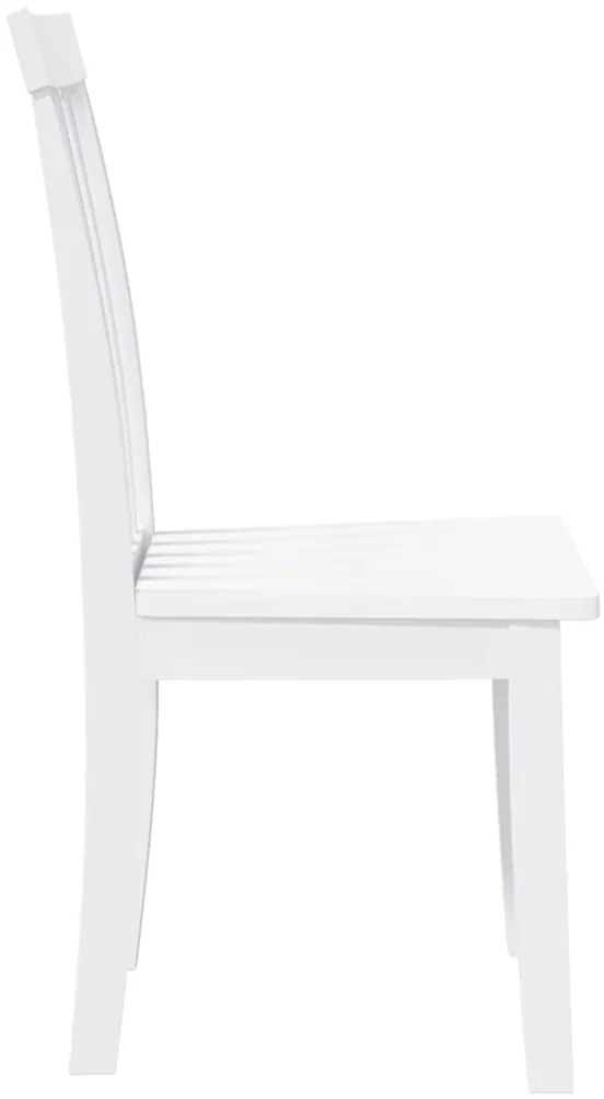 Cadeiras de jantar 2 pcs madeira de seringueira maciça branco