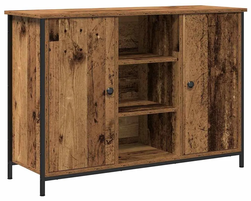 Buffet VidaXL de Madeira Antiga 100x35x70 cm em Madeira Ingeneriada e