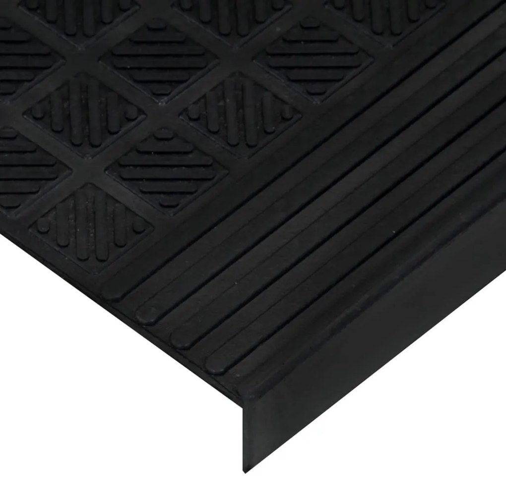 Tapetes para degraus de escada 10 pcs 25x75 cm borracha
