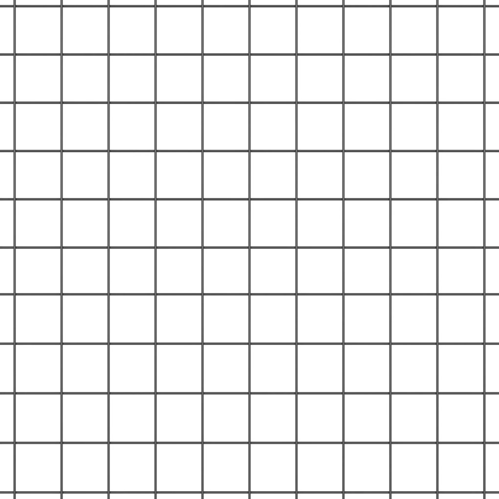 Cerca de Arame Soldado com 5 Postes U Cinza 0.8x10 m Aço