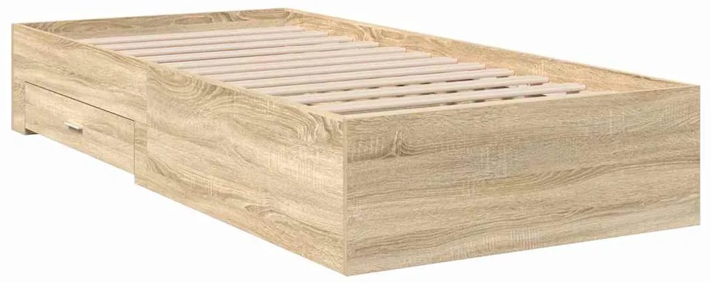 Cama vidaXL Sonoma Carvalho 90x190 cm Madeira Engenharia