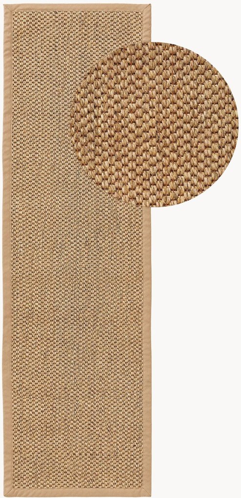 Passadeira em sisal de pelo curto Greta