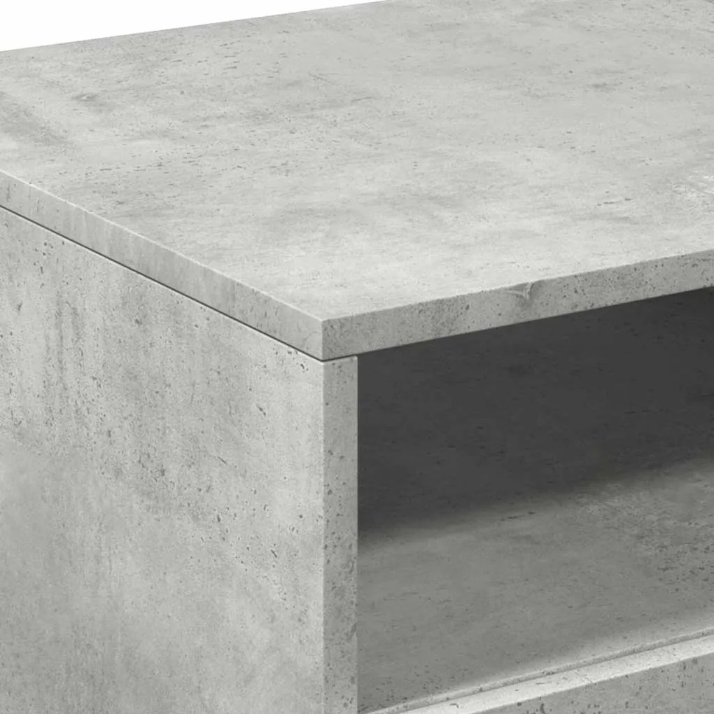 Mesa de centro com luzes LED 90x49x40 cm cinzento cimento