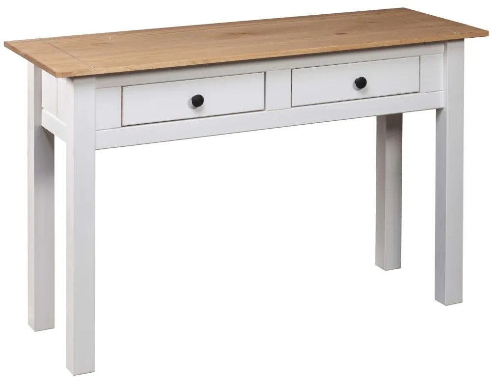Mesa consola 110x40x72 cm pinho maciço Panama branco