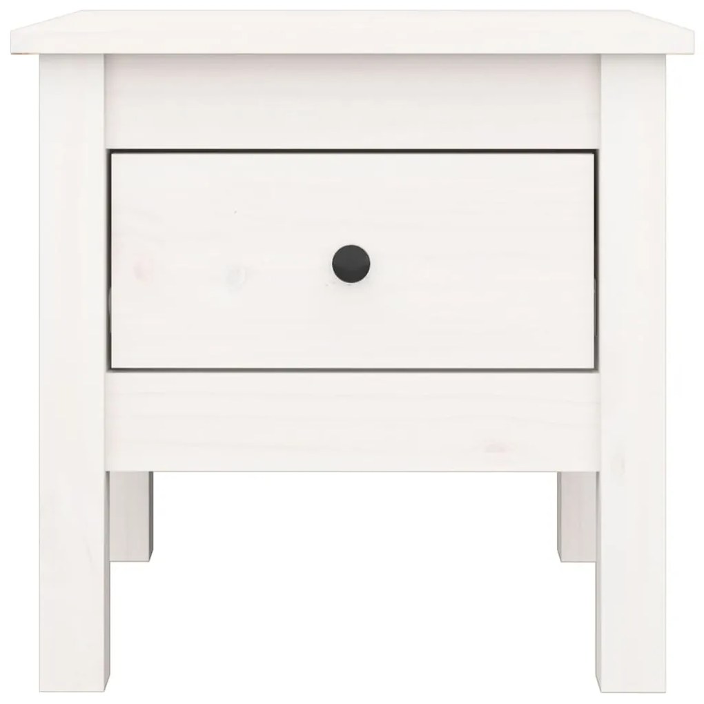 Mesa de apoio 40x40x39 cm pinho maciço Branco