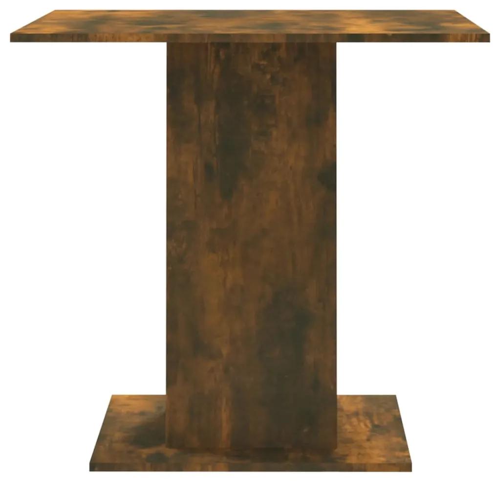 Mesa de jantar 80x80x75 cm derivados de madeira carvalho fumado