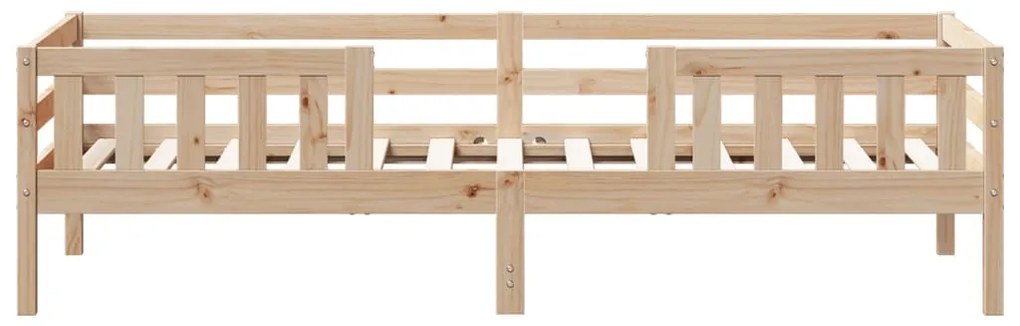Estrutura de cama sem colchão 80x200 cm madeira de pinho maciça