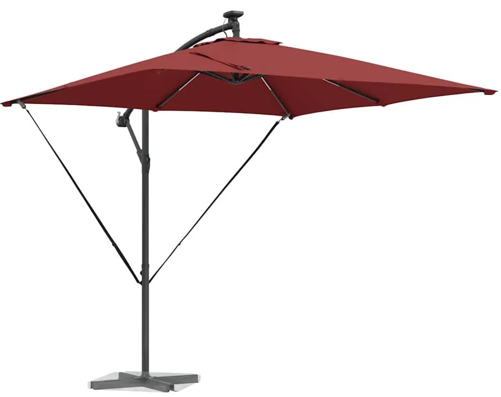 Guarda-sol de Bananeira Cantilever Terracota 249 x 249 x 250 cm
