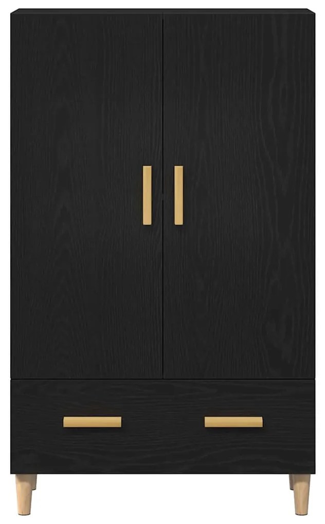 Highboard vidaXL em Carvalho Preto, 70x31x115 cm, Feito de Madeira Der