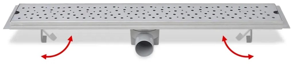 Dreno de chuveiro linear bolhas 730x140 mm aço inoxidável