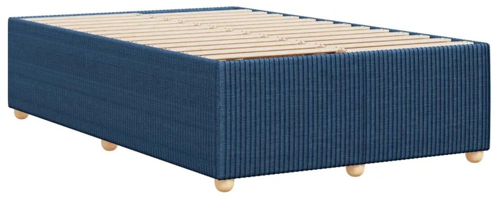 Estrutura de cama sem colchão 120x190 cm tecido azul