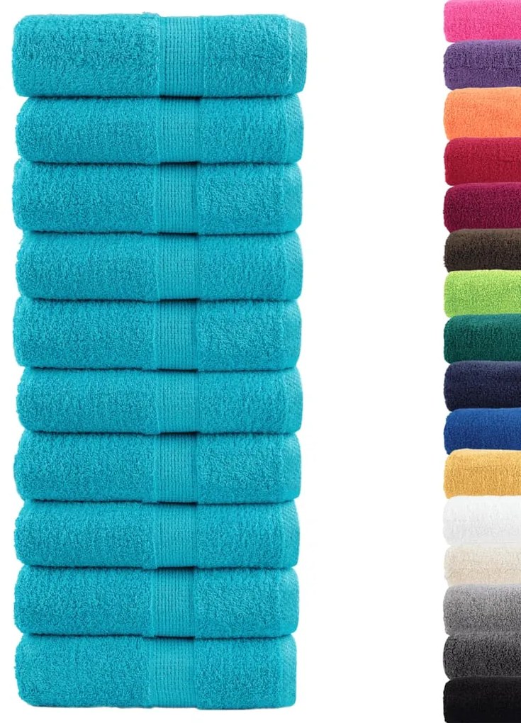 Toalhas de bidé premium SOLUND 10pcs 30x50 cm 600 gsm turquesa