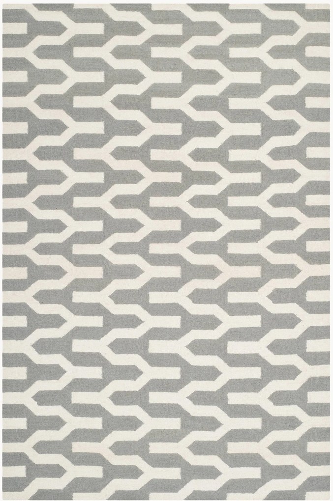 Tapete artesanal de lã de pelo comprido Karina