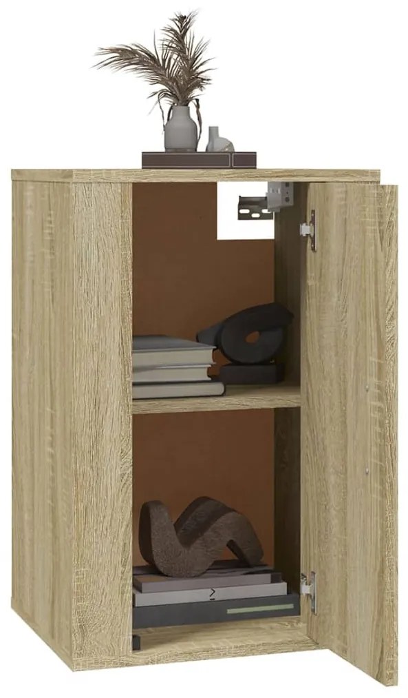 Móveis de TV de parede 2 pcs 40x34,5x60 cm carvalho sonoma