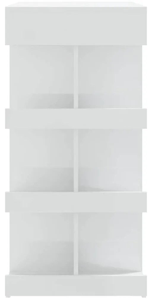 Mesa de bar c/ prateleiras 100x50x101,5 cm branco brilhante