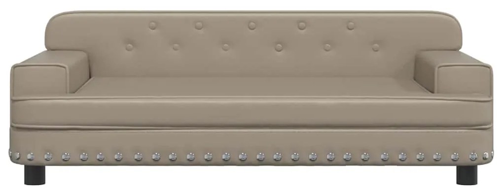 Sofá infantil 90x53x30 cm couro artificial cappuccino