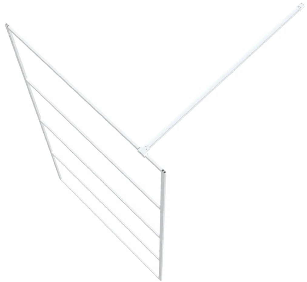 Divisória de chuveiro branco 100x195 cm vidro ESG transparente