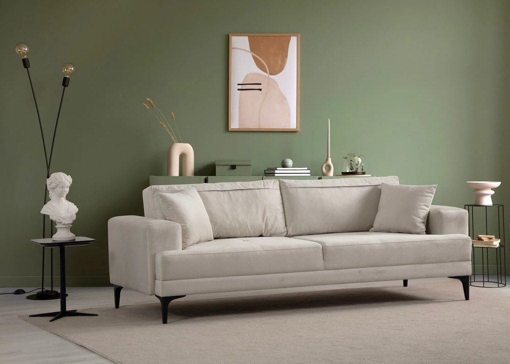 Sofá de 3 Lugares Astana – Ecru – 100x78x234 cm