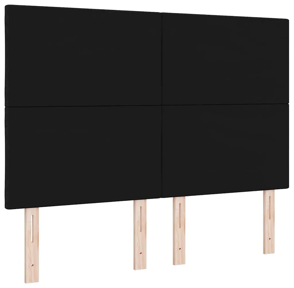 Cabeceira Preta com Design de Blocos de Diamante 160 cm em Tecido