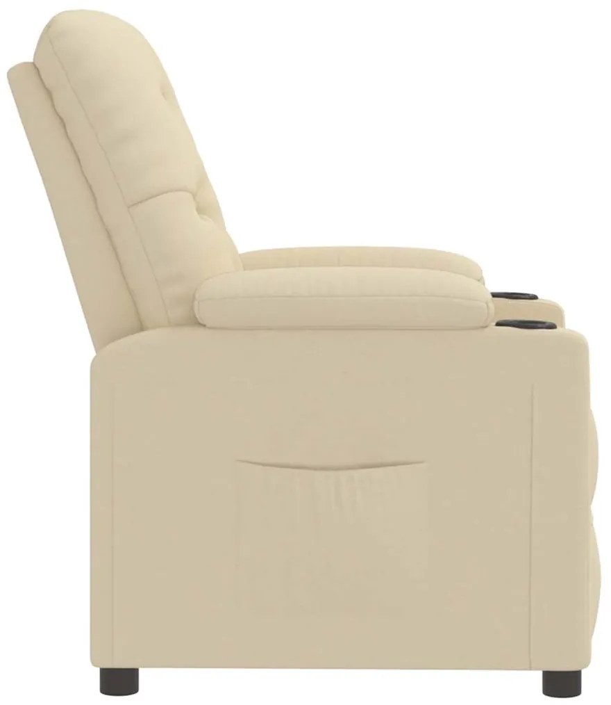 Poltrona reclinável tecido cor creme
