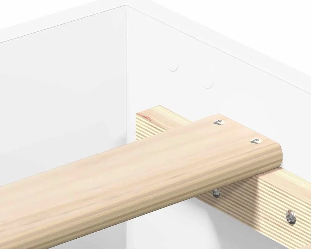 Estrutura de cama sem colchão 140x190 cm branco
