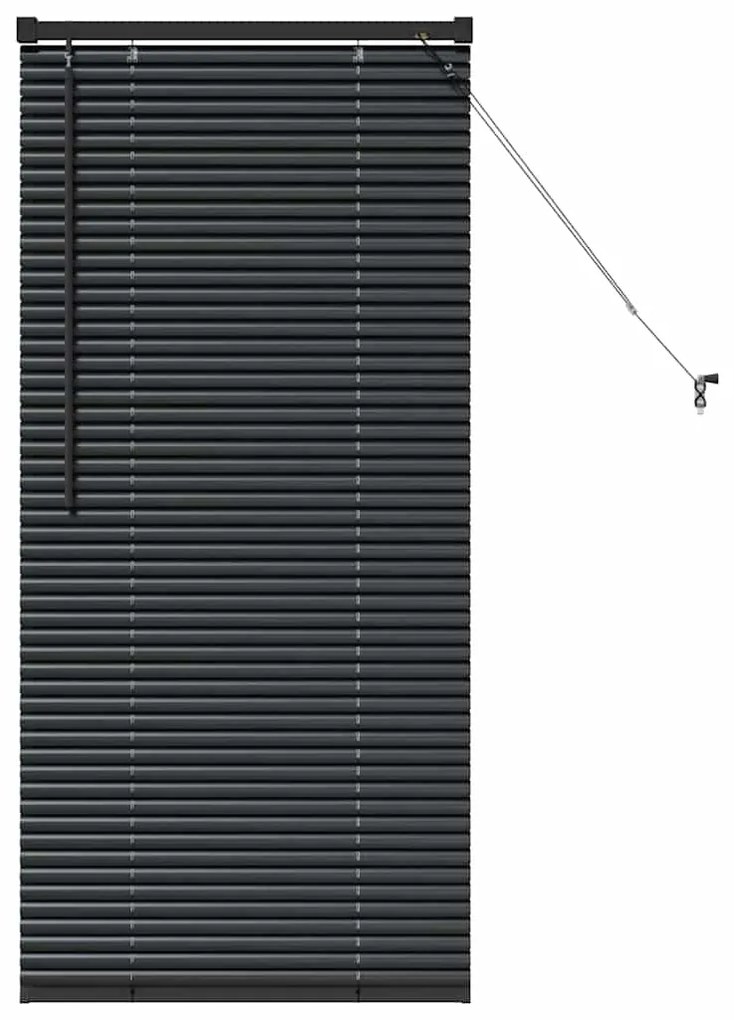 Persiana de Janela com cortinas Outros Manual Preto 80 x 130 cm Alumín