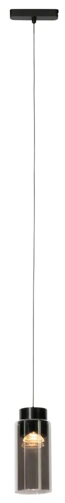 Candeeiro Pendente Moderno Preto para Sistema de Trilho Monofásico c/ LED Integrado - Magnetic Vance