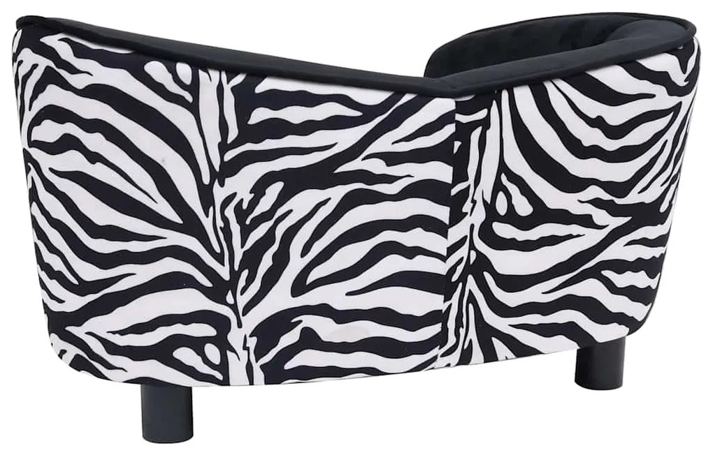 Sofá para cães 68x38x38 cm pelúcia preto