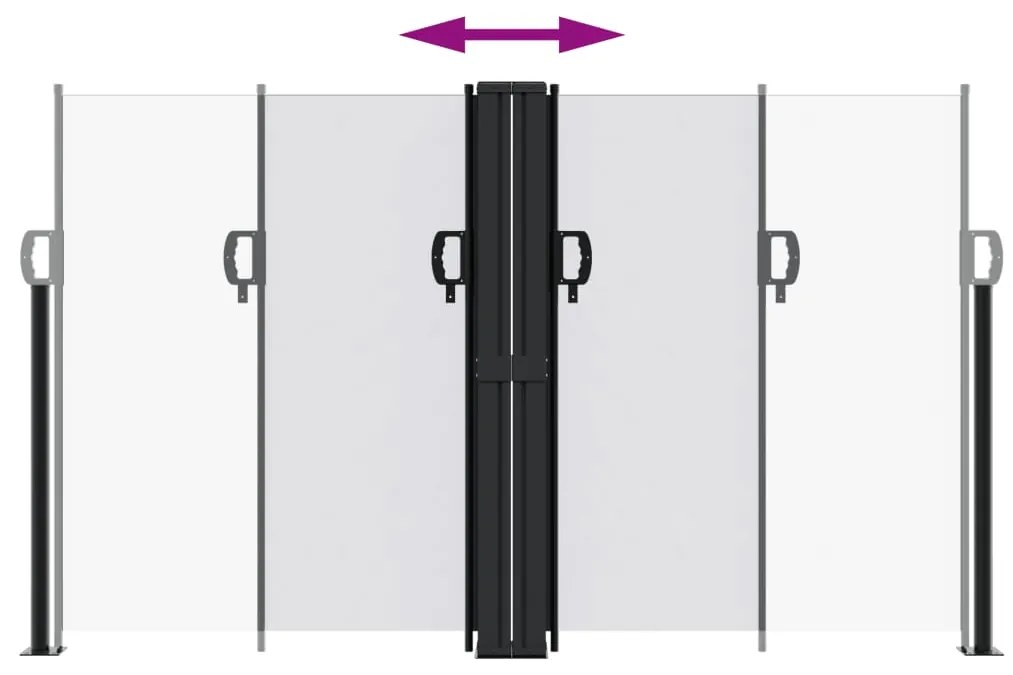 Toldo lateral retrátil 140x1200 cm branco