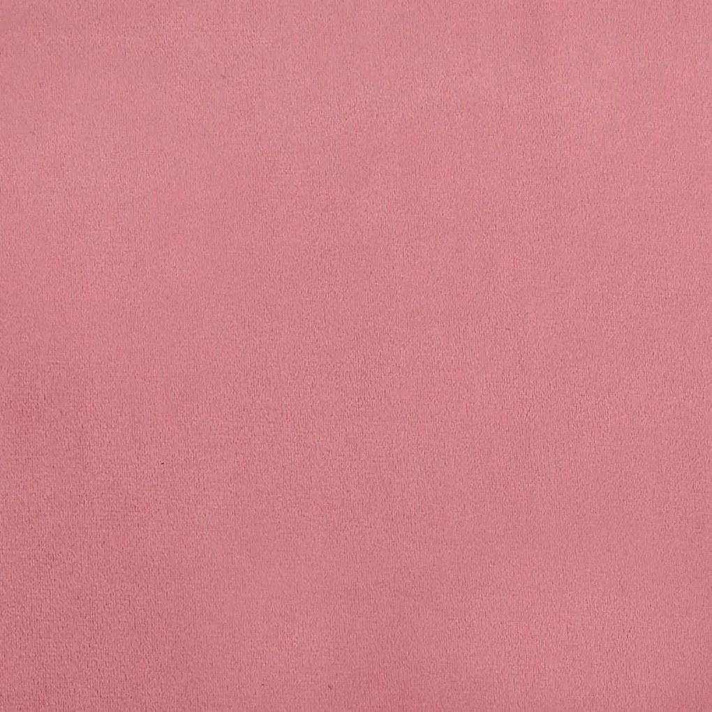 Apoio de pés 78x56x32 veludo cor-de-rosa