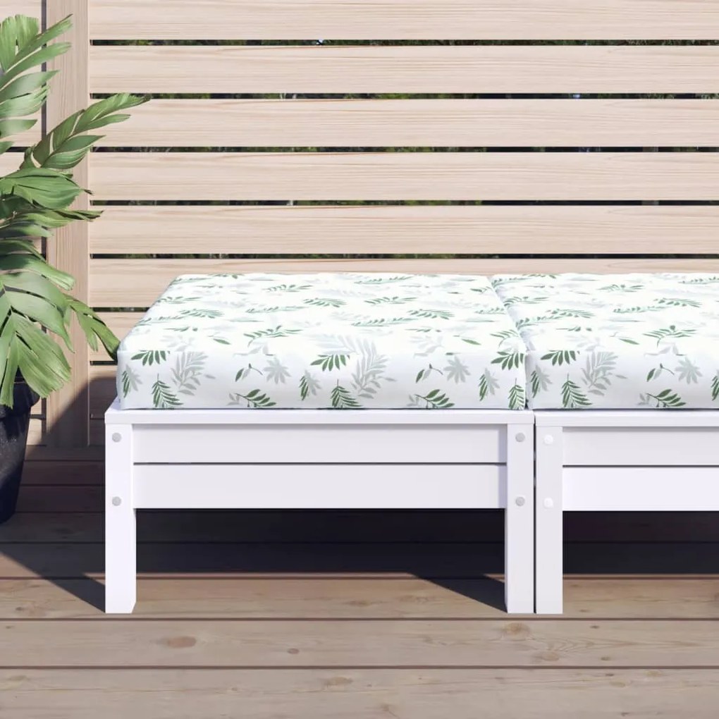 vidaXL Almofadão p/ paletes 60x60x8 cm tecido oxford padrão folhas