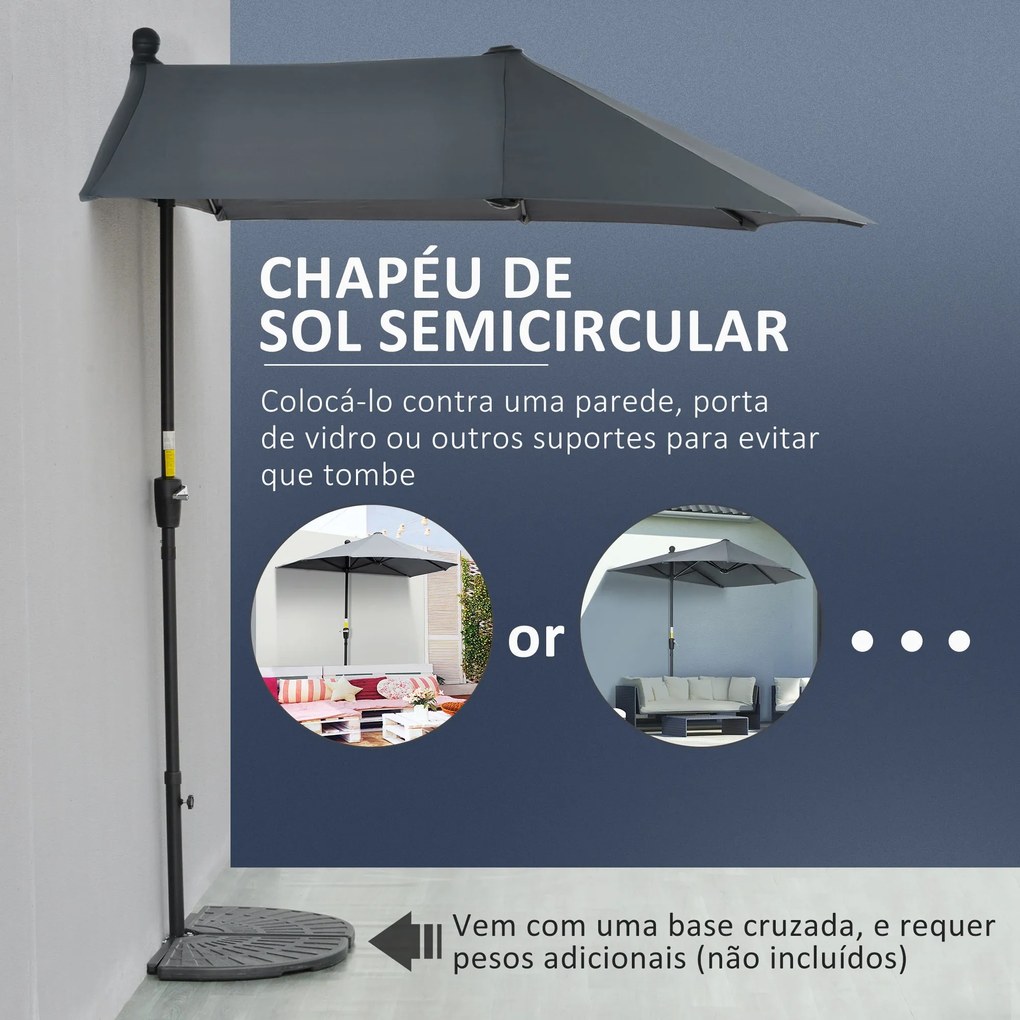 Chapéu de Sol de Parede 190x200x240 cm Chapéu de Sol de Jardim com Man