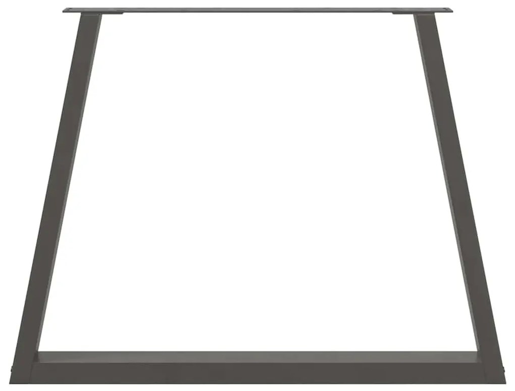 Pés para mesa de jantar em forma de V, 2 peças, antracite, 90x (72-73,