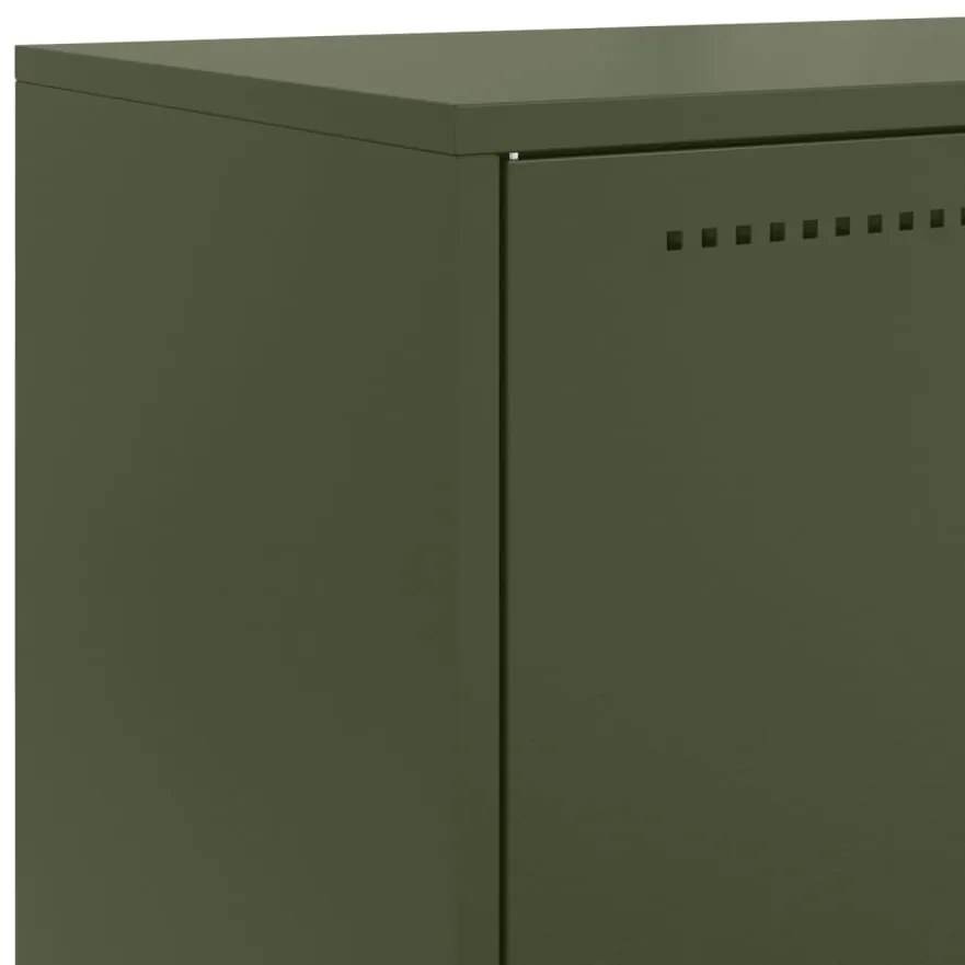Aparador alto 68,5x38,5x123,5 cm aço verde azeitona