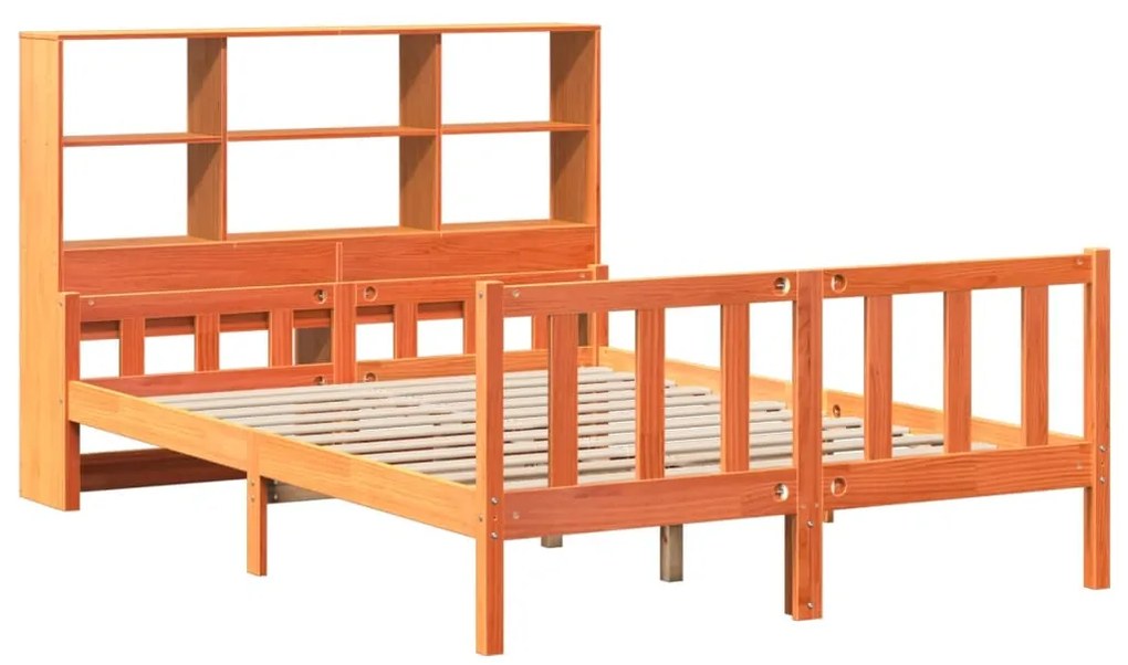 Cama com estante sem colchão 160x200 cm madeira maciça