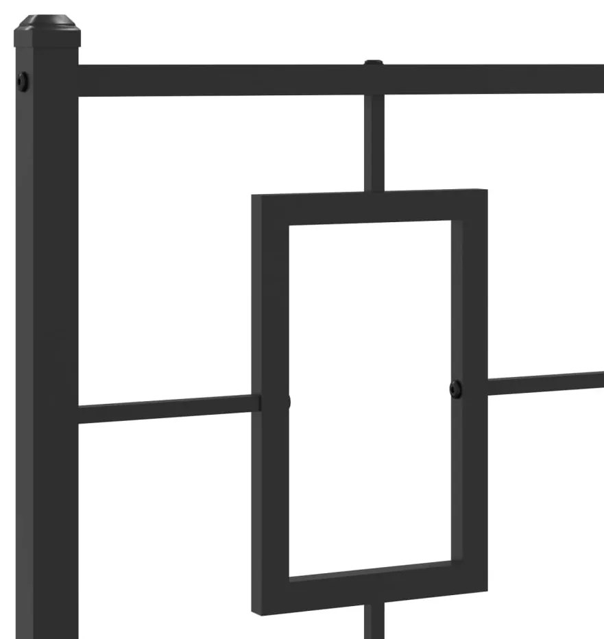 Cabeceira de cama 90 cm metal preto