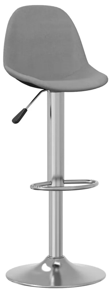 Bancos de bar 2 pcs tecido cinzento