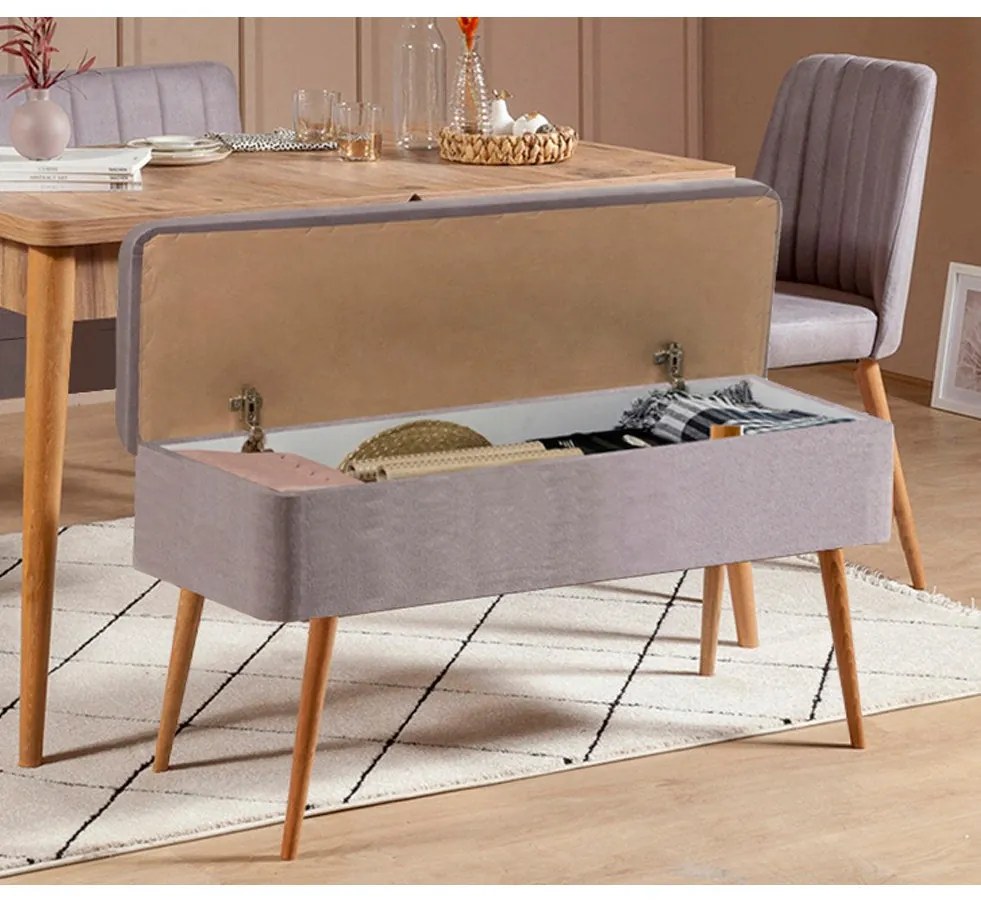 Conjunto de Mesa de Jantar Extensível e Cadeiras Vina – Pinho Atlântic