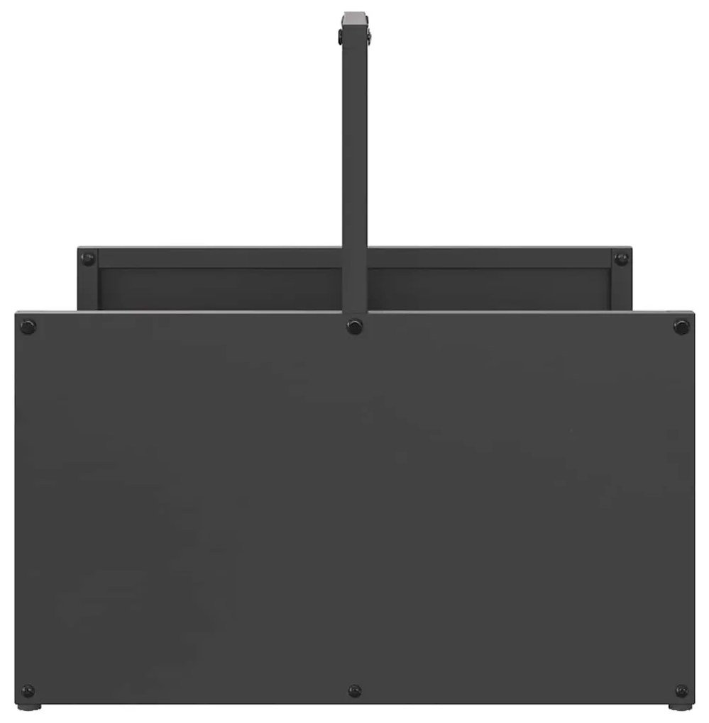 Suporte para lenha 40x40x40 cm aço laminado a frio preto