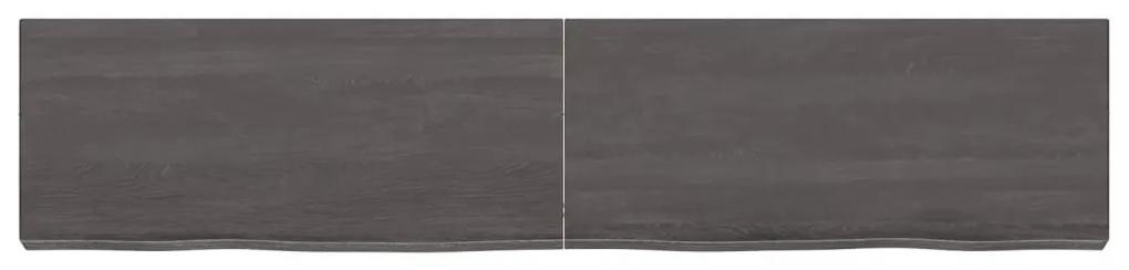 Prateleira de parede 140x30x6 cm carvalho tratado cinza-escuro