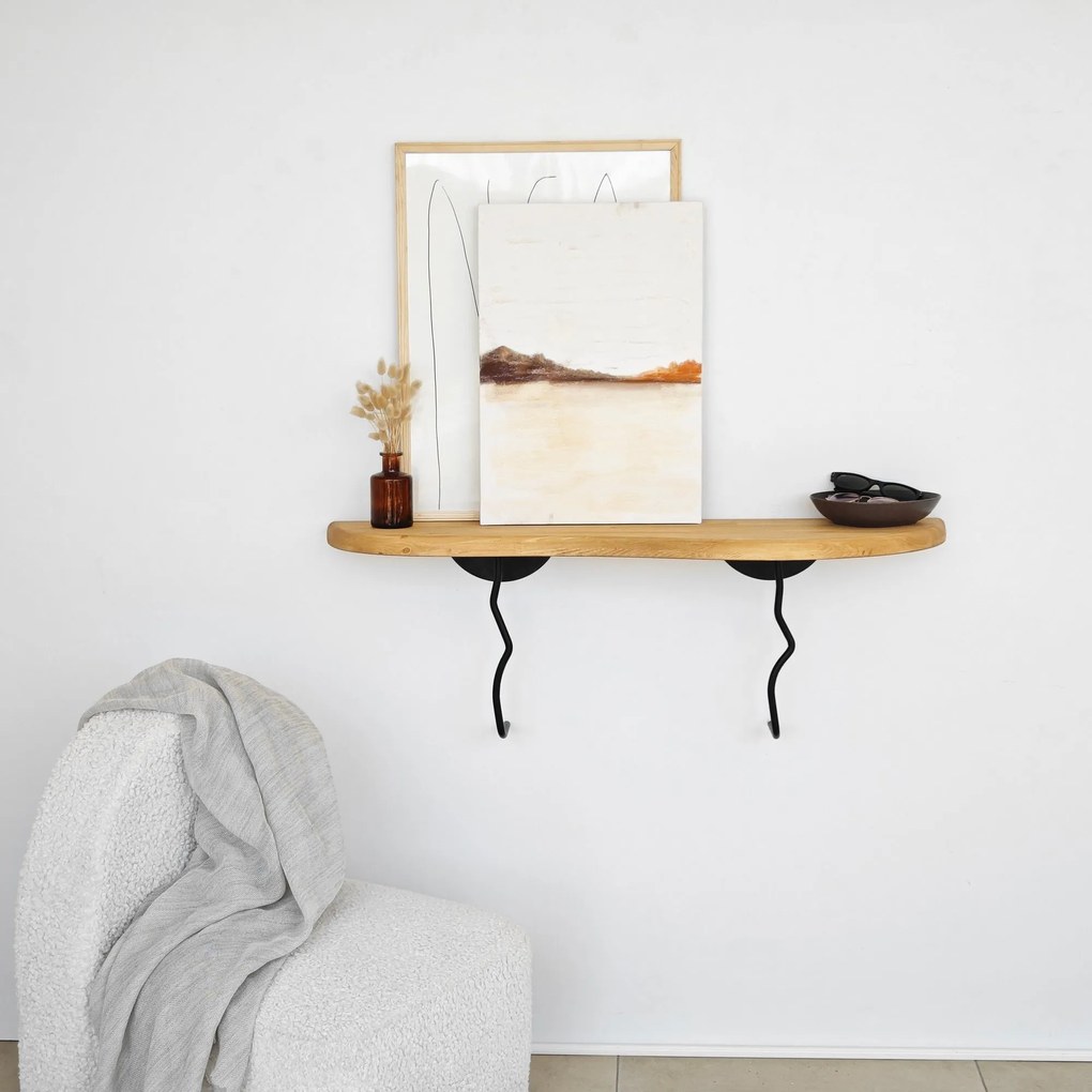 Prateleira de Parede Edera – Preto Carvalho – 99 cm x 22 cm