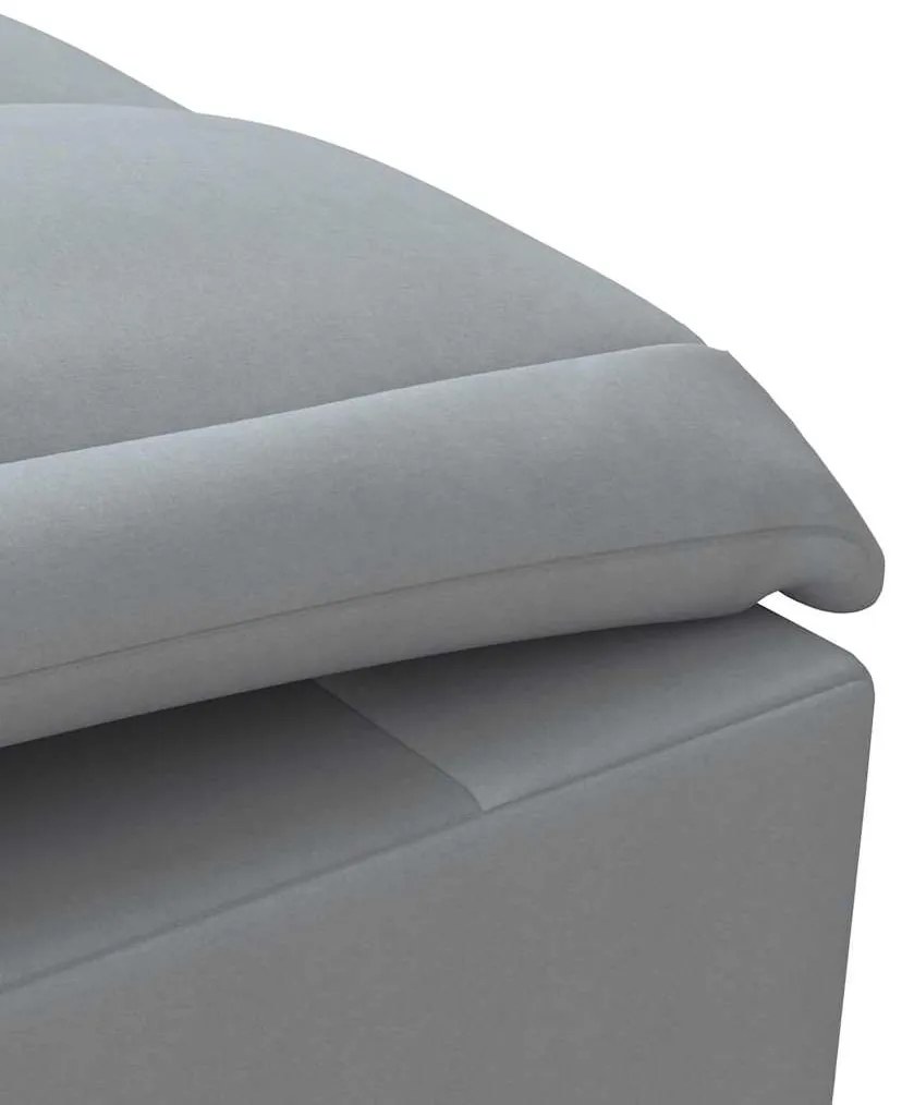 Chaise lounge de massagem com rolo tecido cinzento-claro