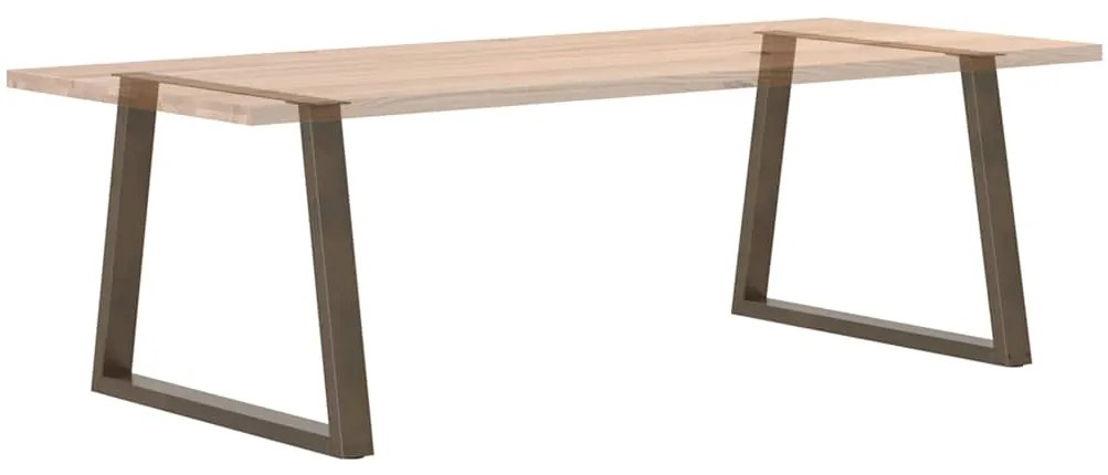 Pés para mesa de jantar em formato de V, 2 peças, aço natural, 90x(72-