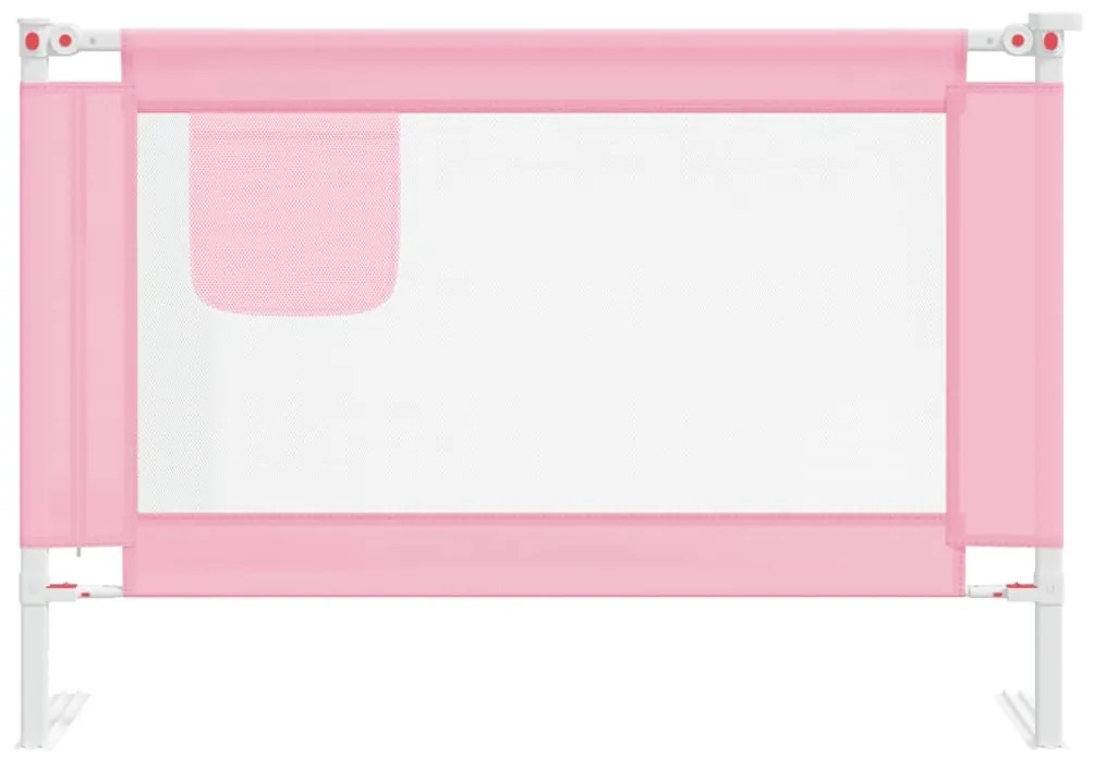 Barra de segurança p/ cama infantil tecido 100x25 cm rosa