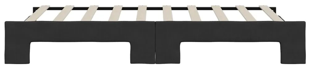 Sofá-cama com gavetão 90x190 cm tecido preto