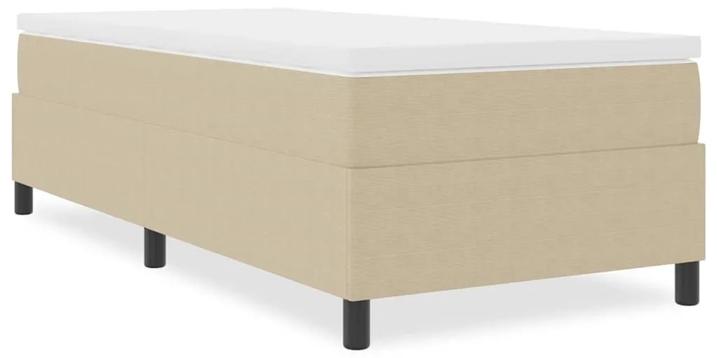 Cama Box vidaXL Verde Claro Cinza 90x200 cm em Tecido de Corduroy