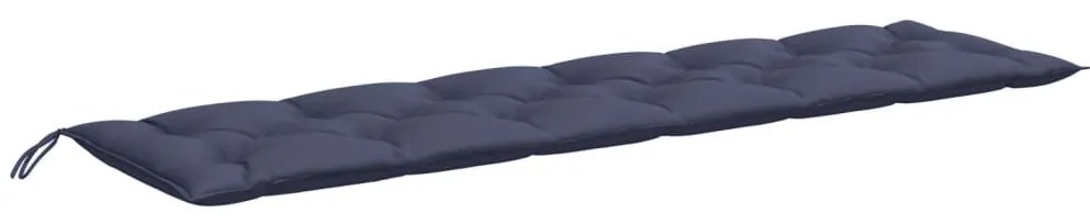 Almofadão p/ banco jardim 200x50x7cm tecido oxford azul-marinho