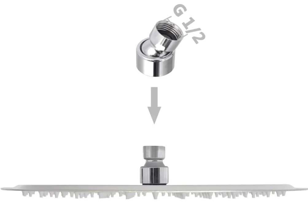 Cabeça de chuveiro 2 pcs aço inoxidável Ø 30 cm
